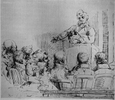 Sketch of Gall lecturing in Berlin in 1805. 